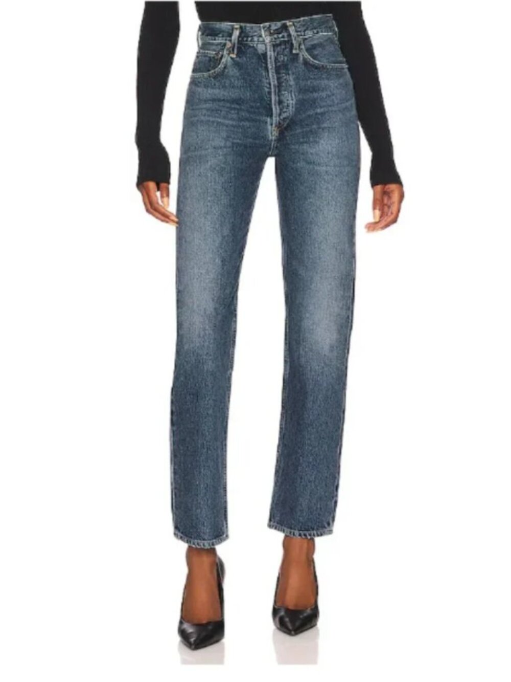 Agolde 90's Pinch Waist High Rise Straight In Portrait Size 27
